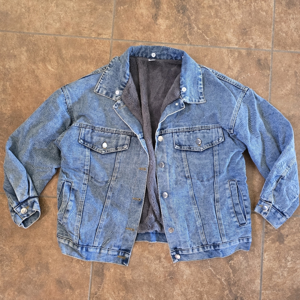 Denim | BEIBEI | Fur Lined Jean Jacket